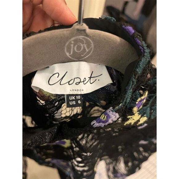 Closet London Women's Floral Lace High Neck Blouse Size 6 Steampunk Romantic - Picture 11 of 11